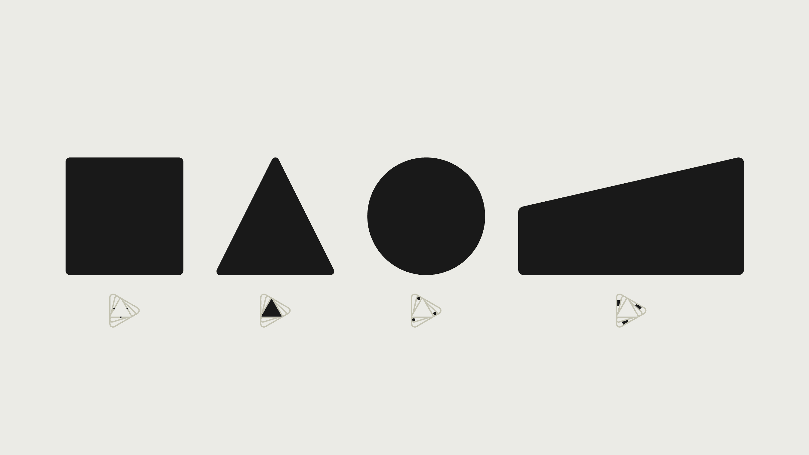 Four shapes in our graphic system
