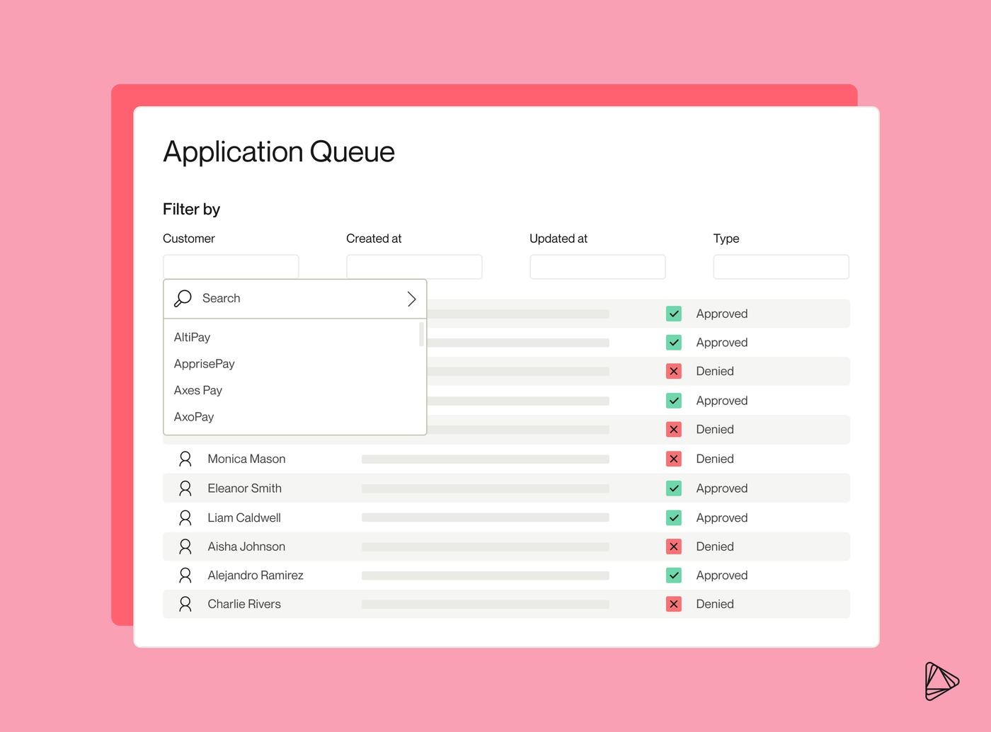 Names view app queue as parent blog inline
