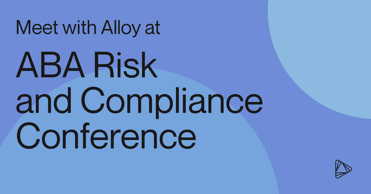 Meet with Alloy at ABA Risk and Compliance Conference! Alloy